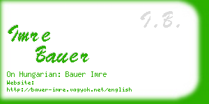 imre bauer business card